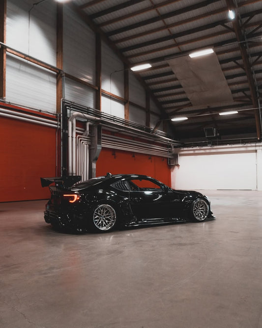 Toyota GT86 86 TRD GT SE Base ZN6 2017 2018 2019 2020 & Scion FR-S FRS ZN6 2013 2014 2015 2016 & BRZ TS Limited Premium ZN6 2013 2014 2015 2016 2017 2018 2019 2020 (compatible with ROBOT widebody kit) with Aftermarket Parts - Front Fenders Replacement & Rear Quarter Fender Flares & Side Skirts Carbon Fiber / FRP from Robot Craftsman