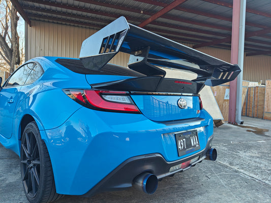 Subaru BRZ ZD8 2022-ON & Toyota GR86 ZN8 2022-ON with Aftermarket Parts - "SHINING" Extreme Rear GT Wing Carbon Fiber / FRP from Robot Craftsman