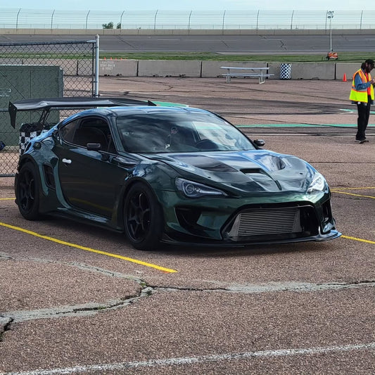 Toyota GT86 86 TRD GT SE Base ZN6 2017 2018 2019 2020 & Scion FR-S FRS ZN6 2013 2014 2015 2016 & BRZ TS Limited Premium ZN6 2013 2014 2015 2016 2017 2018 2019 2020 (compatible with ROBOT widebody kit) with Aftermarket Parts - Front Fenders Replacement & Rear Quarter Fender Flares & Side Skirts Carbon Fiber / FRP from Robot Craftsman