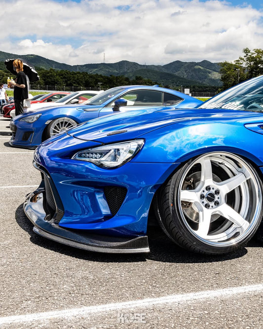Toyota GT86 86 TRD GT SE Base ZN6 2017 2018 2019 2020 & Scion FR-S FRS ZN6 2013 2014 2015 2016 & BRZ TS Limited Premium ZN6 2013 2014 2015 2016 2017 2018 2019 2020 (compatible with ROBOT widebody kit) with Aftermarket Parts - Front Bumper & Lip Carbon Fiber / FRP from Robot Craftsman