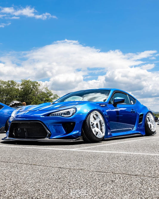 Toyota GT86 86 TRD GT SE Base ZN6 2017 2018 2019 2020 & Scion FR-S FRS ZN6 2013 2014 2015 2016 & BRZ TS Limited Premium ZN6 2013 2014 2015 2016 2017 2018 2019 2020 (compatible with ROBOT widebody kit) with Aftermarket Parts - Front Bumper & Lip Carbon Fiber / FRP from Robot Craftsman