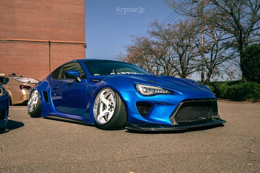 Toyota GT86 86 TRD GT SE Base ZN6 2017 2018 2019 2020 & Scion FR-S FRS ZN6 2013 2014 2015 2016 & BRZ TS Limited Premium ZN6 2013 2014 2015 2016 2017 2018 2019 2020 (compatible with ROBOT widebody kit) with Aftermarket Parts - Front Bumper & Lip Carbon Fiber / FRP from Robot Craftsman