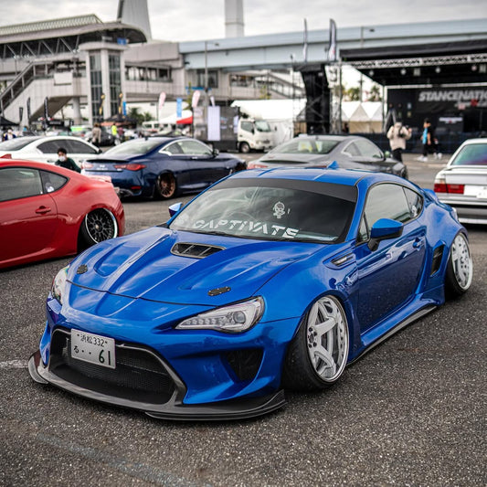 Toyota GT86 86 TRD GT SE Base ZN6 2017 2018 2019 2020 & Scion FR-S FRS ZN6 2013 2014 2015 2016 & BRZ TS Limited Premium ZN6 2013 2014 2015 2016 2017 2018 2019 2020 (compatible with ROBOT widebody kit) with Aftermarket Parts - Front Bumper & Lip Carbon Fiber / FRP from Robot Craftsman
