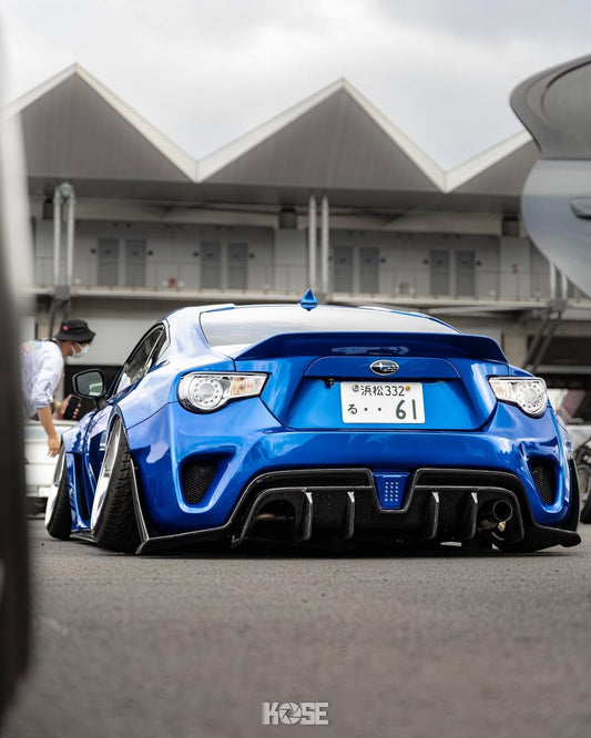 Toyota GT86 86 TRD GT SE Base ZN6 2017 2018 2019 2020 & Scion FR-S FRS ZN6 2013 2014 2015 2016 & BRZ TS Limited Premium ZN6 2013 2014 2015 2016 2017 2018 2019 2020 (compatible with ROBOT widebody kit) with Aftermarket Parts - Rear Bumper & Diffuser Carbon Fiber / FRP from Robot Craftsman