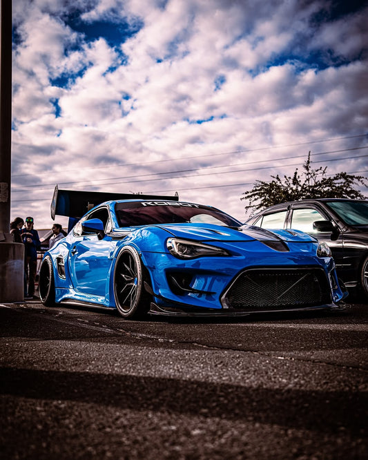 Toyota GT86 86 TRD GT SE Base ZN6 2017 2018 2019 2020 & Scion FR-S FRS ZN6 2013 2014 2015 2016 & BRZ TS Limited Premium ZN6 2013 2014 2015 2016 2017 2018 2019 2020 (compatible with ROBOT widebody kit) with Aftermarket Parts - Front Corner Canards (Pair) & Front Inner Vents Canards (Pair) Carbon Fiber / FRP from Robot Craftsman