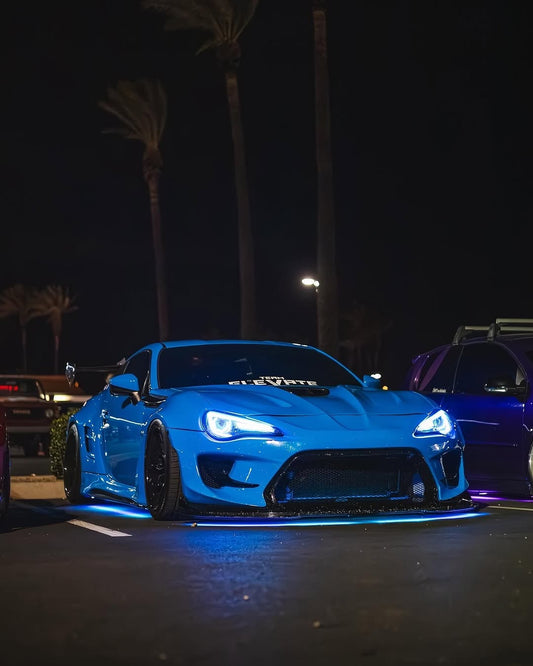 Toyota GT86 86 TRD GT SE Base ZN6 2017 2018 2019 2020 & Scion FR-S FRS ZN6 2013 2014 2015 2016 & BRZ TS Limited Premium ZN6 2013 2014 2015 2016 2017 2018 2019 2020 (compatible with ROBOT widebody kit) with Aftermarket Parts - Front Fenders Replacement & Rear Quarter Fender Flares & Side Skirts Carbon Fiber / FRP from Robot Craftsman