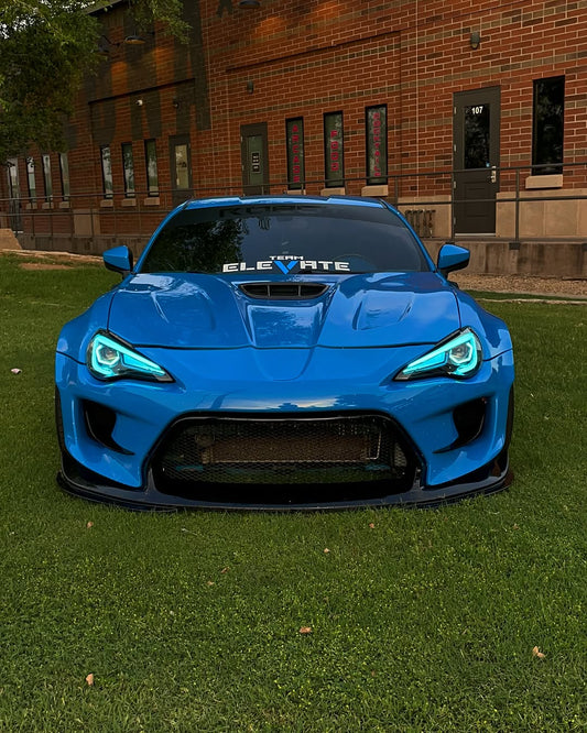 Toyota GT86 86 TRD GT SE Base ZN6 2017 2018 2019 2020 & Scion FR-S FRS ZN6 2013 2014 2015 2016 & BRZ TS Limited Premium ZN6 2013 2014 2015 2016 2017 2018 2019 2020 (compatible with ROBOT widebody kit) with Aftermarket Parts - Replacement Front Lip Only & Front Bumper & Lip Carbon Fiber / FRP from Robot Craftsman