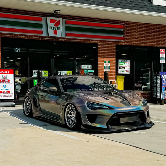 Toyota GT86 86 TRD GT SE Base ZN6 2017 2018 2019 2020 & Scion FR-S FRS ZN6 2013 2014 2015 2016 & BRZ TS Limited Premium ZN6 2013 2014 2015 2016 2017 2018 2019 2020 (compatible with ROBOT widebody kit) with Aftermarket Parts - Front Corner Canards (Pair) & Front Inner Vents Canards (Pair) Carbon Fiber / FRP from Robot Craftsman