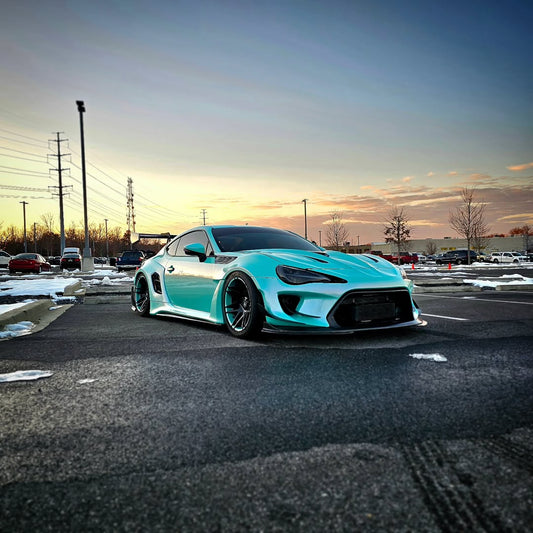 Toyota GT86 86 TRD GT SE Base ZN6 2017 2018 2019 2020 & Scion FR-S FRS ZN6 2013 2014 2015 2016 & BRZ TS Limited Premium ZN6 2013 2014 2015 2016 2017 2018 2019 2020 (compatible with ROBOT widebody kit) with Aftermarket Parts - Front Corner Canards (Pair) & Front Inner Vents Canards (Pair) Carbon Fiber / FRP from Robot Craftsman