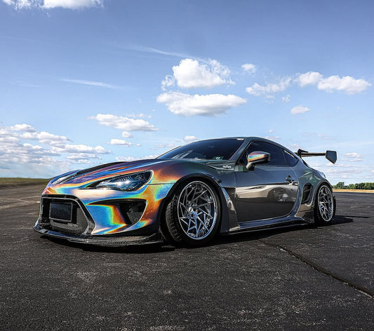 Toyota GT86 86 TRD GT SE Base ZN6 2017 2018 2019 2020 & Scion FR-S FRS ZN6 2013 2014 2015 2016 & BRZ TS Limited Premium ZN6 2013 2014 2015 2016 2017 2018 2019 2020 (compatible with ROBOT widebody kit) with Aftermarket Parts - Front Fenders Replacement & Rear Quarter Fender Flares & Side Skirts Carbon Fiber / FRP from Robot Craftsman