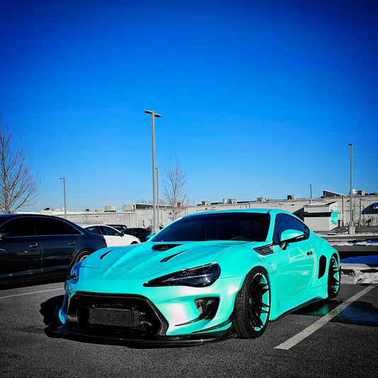 Toyota GT86 86 TRD GT SE Base ZN6 2017 2018 2019 2020 & Scion FR-S FRS ZN6 2013 2014 2015 2016 & BRZ TS Limited Premium ZN6 2013 2014 2015 2016 2017 2018 2019 2020 (compatible with ROBOT widebody kit) with Aftermarket Parts - Front Corner Canards (Pair) & Front Inner Vents Canards (Pair) Carbon Fiber / FRP from Robot Craftsman