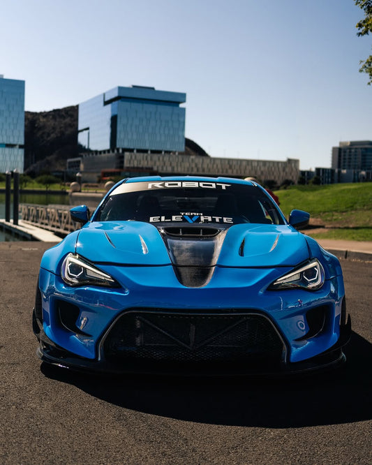 Toyota GT86 86 TRD GT SE Base ZN6 2017 2018 2019 2020 & Scion FR-S FRS ZN6 2013 2014 2015 2016 & BRZ TS Limited Premium ZN6 2013 2014 2015 2016 2017 2018 2019 2020 (compatible with ROBOT widebody kit) with Aftermarket Parts - Replacement Front Lip Only & Front Bumper & Lip Carbon Fiber / FRP from Robot Craftsman