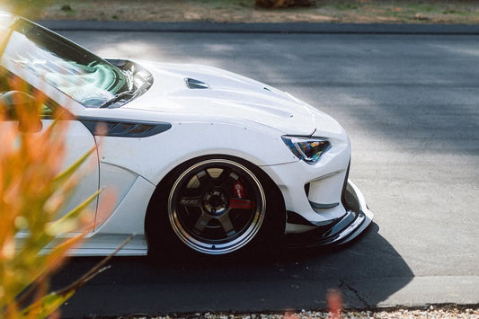 Toyota GT86 86 TRD GT SE Base ZN6 2017 2018 2019 2020 & Scion FR-S FRS ZN6 2013 2014 2015 2016 & BRZ TS Limited Premium ZN6 2013 2014 2015 2016 2017 2018 2019 2020 (compatible with ROBOT widebody kit) with Aftermarket Parts - Front Corner Canards (Pair) & Front Inner Vents Canards (Pair) Carbon Fiber / FRP from Robot Craftsman