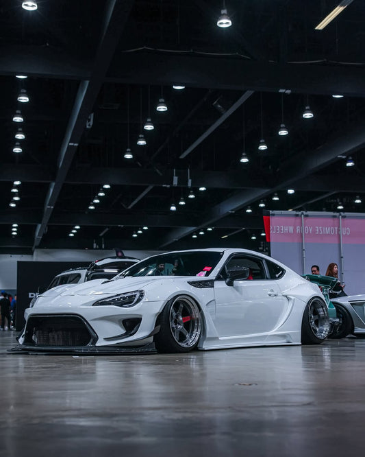 Toyota GT86 86 TRD GT SE Base ZN6 2017 2018 2019 2020 & Scion FR-S FRS ZN6 2013 2014 2015 2016 & BRZ TS Limited Premium ZN6 2013 2014 2015 2016 2017 2018 2019 2020 (compatible with ROBOT widebody kit) with Aftermarket Parts - Front Corner Canards (Pair) & Front Inner Vents Canards (Pair) Carbon Fiber / FRP from Robot Craftsman