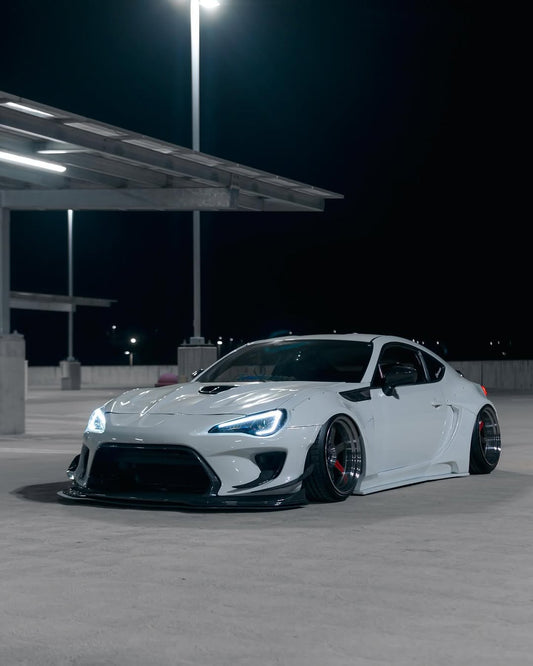 Toyota GT86 86 TRD GT SE Base ZN6 2017 2018 2019 2020 & Scion FR-S FRS ZN6 2013 2014 2015 2016 & BRZ TS Limited Premium ZN6 2013 2014 2015 2016 2017 2018 2019 2020 (compatible with ROBOT widebody kit) with Aftermarket Parts - Front Corner Canards (Pair) & Front Inner Vents Canards (Pair) Carbon Fiber / FRP from Robot Craftsman