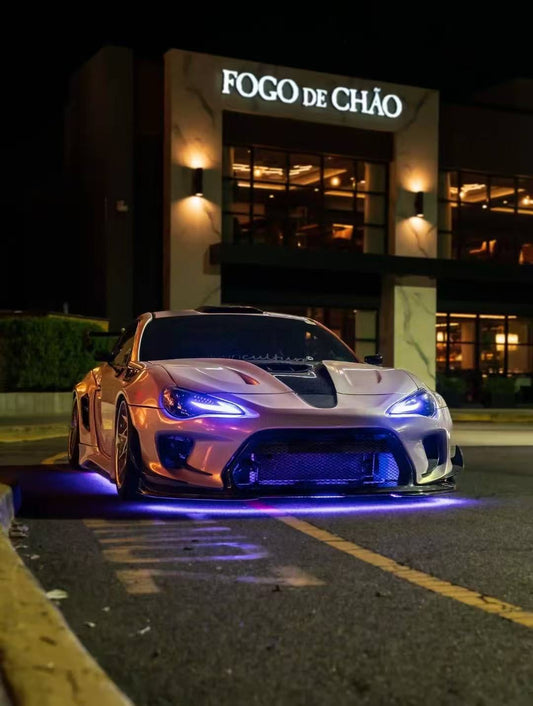 Toyota GT86 86 TRD GT SE Base ZN6 2017 2018 2019 2020 & Scion FR-S FRS ZN6 2013 2014 2015 2016 & BRZ TS Limited Premium ZN6 2013 2014 2015 2016 2017 2018 2019 2020 (compatible with ROBOT widebody kit) with Aftermarket Parts - Front Fenders Replacement & Rear Quarter Fender Flares & Side Skirts Carbon Fiber / FRP from Robot Craftsman