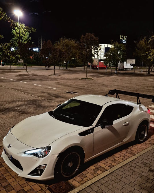 Toyota GT86 86 TRD GT SE Base ZN6 2017 2018 2019 2020 & Scion FR-S FRS ZN6 2013 2014 2015 2016 & BRZ TS Limited Premium ZN6 2013 2014 2015 2016 2017 2018 2019 2020 with Aftermarket Parts - Swan Neck Hammer GT Wing Carbon Fiber / FRP from Robot Craftsman