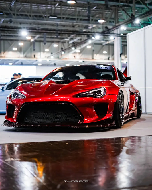 Toyota GT86 86 TRD GT SE Base ZN6 2017 2018 2019 2020 & Scion FR-S FRS ZN6 2013 2014 2015 2016 & BRZ TS Limited Premium ZN6 2013 2014 2015 2016 2017 2018 2019 2020 (compatible with ROBOT widebody kit) with Aftermarket Parts - Replacement Front Lip Only & Front Bumper & Lip Carbon Fiber / FRP from Robot Craftsman