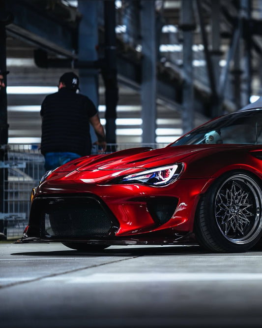 Toyota GT86 86 TRD GT SE Base ZN6 2017 2018 2019 2020 & Scion FR-S FRS ZN6 2013 2014 2015 2016 & BRZ TS Limited Premium ZN6 2013 2014 2015 2016 2017 2018 2019 2020 (compatible with ROBOT widebody kit) with Aftermarket Parts - Replacement Front Lip Only & Front Bumper & Lip Carbon Fiber / FRP from Robot Craftsman