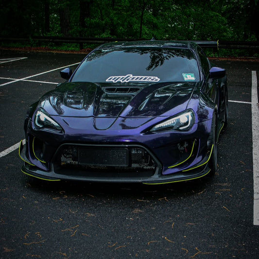 Toyota GT86 86 TRD GT SE Base ZN6 2017 2018 2019 2020 & Scion FR-S FRS ZN6 2013 2014 2015 2016 & BRZ TS Limited Premium ZN6 2013 2014 2015 2016 2017 2018 2019 2020 (compatible with ROBOT widebody kit) with Aftermarket Parts - Front Bumper & Lip Carbon Fiber / FRP from Robot Craftsman
