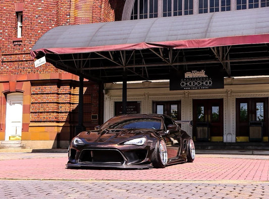 Toyota GT86 86 TRD GT SE Base ZN6 2017 2018 2019 2020 & Scion FR-S FRS ZN6 2013 2014 2015 2016 & BRZ TS Limited Premium ZN6 2013 2014 2015 2016 2017 2018 2019 2020 (compatible with ROBOT widebody kit) with Aftermarket Parts - Front Bumper & Lip Carbon Fiber / FRP from Robot Craftsman