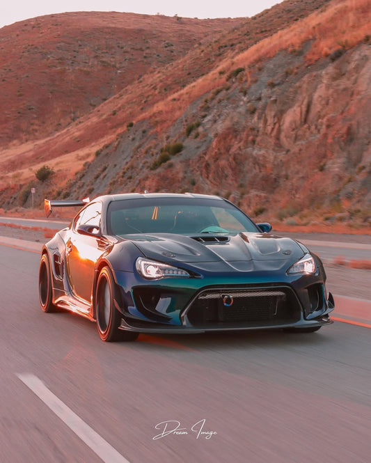 Toyota GT86 86 TRD GT SE Base ZN6 2017 2018 2019 2020 & Scion FR-S FRS ZN6 2013 2014 2015 2016 & BRZ TS Limited Premium ZN6 2013 2014 2015 2016 2017 2018 2019 2020 (compatible with ROBOT widebody kit) with Aftermarket Parts - Front Bumper & Lip Carbon Fiber / FRP from Robot Craftsman