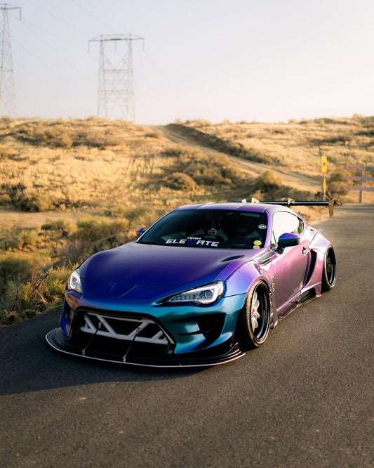 Toyota GT86 86 TRD GT SE Base ZN6 2017 2018 2019 2020 & Scion FR-S FRS ZN6 2013 2014 2015 2016 & BRZ TS Limited Premium ZN6 2013 2014 2015 2016 2017 2018 2019 2020 (compatible with ROBOT widebody kit) with Aftermarket Parts - Front Corner Canards (Pair) & Front Inner Vents Canards (Pair) Carbon Fiber / FRP from Robot Craftsman