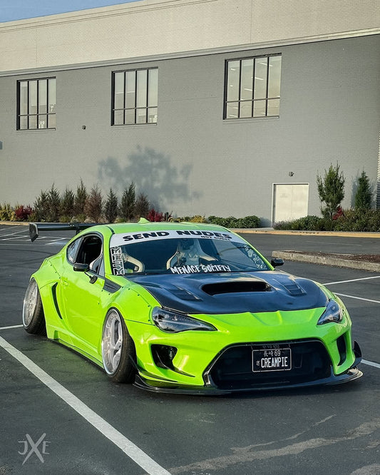 Toyota GT86 86 TRD GT SE Base ZN6 2017 2018 2019 2020 & Scion FR-S FRS ZN6 2013 2014 2015 2016 & BRZ TS Limited Premium ZN6 2013 2014 2015 2016 2017 2018 2019 2020 (compatible with ROBOT widebody kit) with Aftermarket Parts - Front Corner Canards (Pair) & Front Inner Vents Canards (Pair) Carbon Fiber / FRP from Robot Craftsman