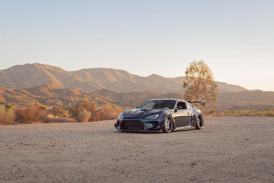 Toyota GT86 86 TRD GT SE Base ZN6 2017 2018 2019 2020 & Scion FR-S FRS ZN6 2013 2014 2015 2016 & BRZ TS Limited Premium ZN6 2013 2014 2015 2016 2017 2018 2019 2020 (compatible with ROBOT widebody kit) with Aftermarket Parts - Front Fenders Replacement & Rear Quarter Fender Flares & Side Skirts Carbon Fiber / FRP from Robot Craftsman