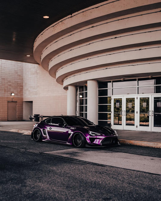 Toyota GT86 86 TRD GT SE Base ZN6 2017 2018 2019 2020 & Scion FR-S FRS ZN6 2013 2014 2015 2016 & BRZ TS Limited Premium ZN6 2013 2014 2015 2016 2017 2018 2019 2020 (compatible with ROBOT widebody kit) with Aftermarket Parts - Front Fenders Replacement & Rear Quarter Fender Flares & Side Skirts Carbon Fiber / FRP from Robot Craftsman