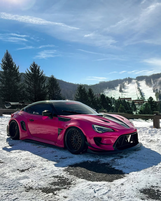 Toyota GT86 86 TRD GT SE Base ZN6 2017 2018 2019 2020 & Scion FR-S FRS ZN6 2013 2014 2015 2016 & BRZ TS Limited Premium ZN6 2013 2014 2015 2016 2017 2018 2019 2020 (compatible with ROBOT widebody kit) with Aftermarket Parts - Front Corner Canards (Pair) & Front Inner Vents Canards (Pair) Carbon Fiber / FRP from Robot Craftsman