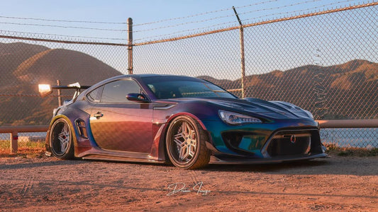 Toyota GT86 86 TRD GT SE Base ZN6 2017 2018 2019 2020 & Scion FR-S FRS ZN6 2013 2014 2015 2016 & BRZ TS Limited Premium ZN6 2013 2014 2015 2016 2017 2018 2019 2020 (compatible with ROBOT widebody kit) with Aftermarket Parts - Front Corner Canards (Pair) & Front Inner Vents Canards (Pair) Carbon Fiber / FRP from Robot Craftsman