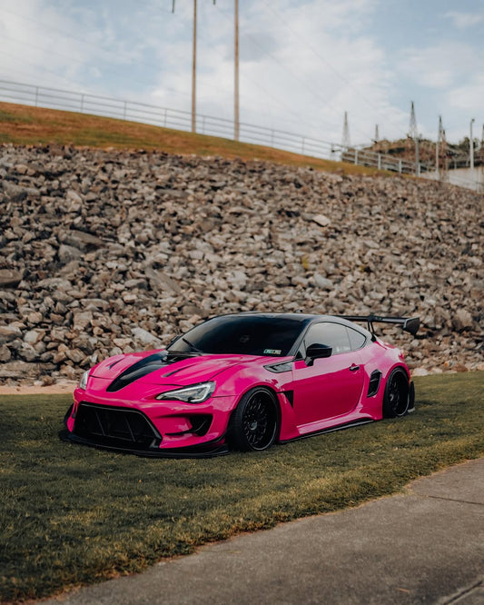 Toyota GT86 86 TRD GT SE Base ZN6 2017 2018 2019 2020 & Scion FR-S FRS ZN6 2013 2014 2015 2016 & BRZ TS Limited Premium ZN6 2013 2014 2015 2016 2017 2018 2019 2020 (compatible with ROBOT widebody kit) with Aftermarket Parts - Front Corner Canards (Pair) & Front Inner Vents Canards (Pair) Carbon Fiber / FRP from Robot Craftsman