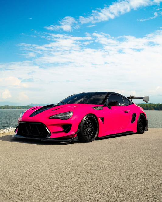 Toyota GT86 86 TRD GT SE Base ZN6 2017 2018 2019 2020 & Scion FR-S FRS ZN6 2013 2014 2015 2016 & BRZ TS Limited Premium ZN6 2013 2014 2015 2016 2017 2018 2019 2020 (compatible with ROBOT widebody kit) with Aftermarket Parts - Front Corner Canards (Pair) & Front Inner Vents Canards (Pair) Carbon Fiber / FRP from Robot Craftsman