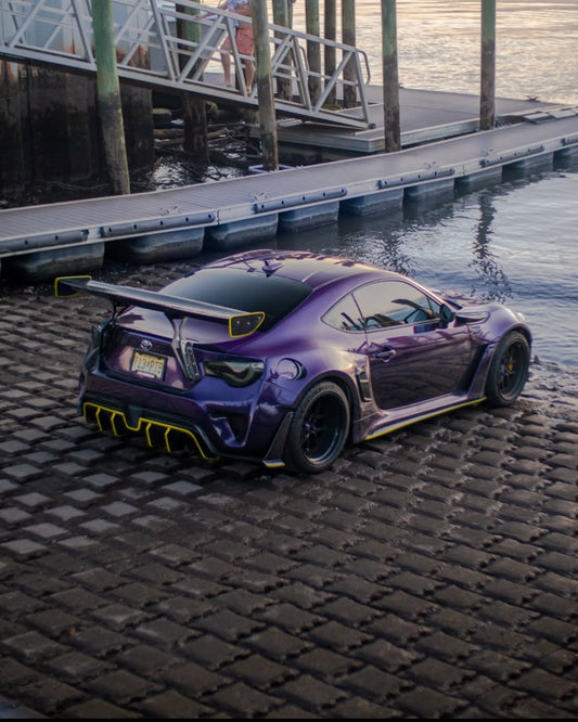 Toyota GT86 86 TRD GT SE Base ZN6 2017 2018 2019 2020 & Scion FR-S FRS ZN6 2013 2014 2015 2016 & BRZ TS Limited Premium ZN6 2013 2014 2015 2016 2017 2018 2019 2020 (compatible with ROBOT widebody kit) with Aftermarket Parts - Rear Bumper & Diffuser Carbon Fiber / FRP from Robot Craftsman