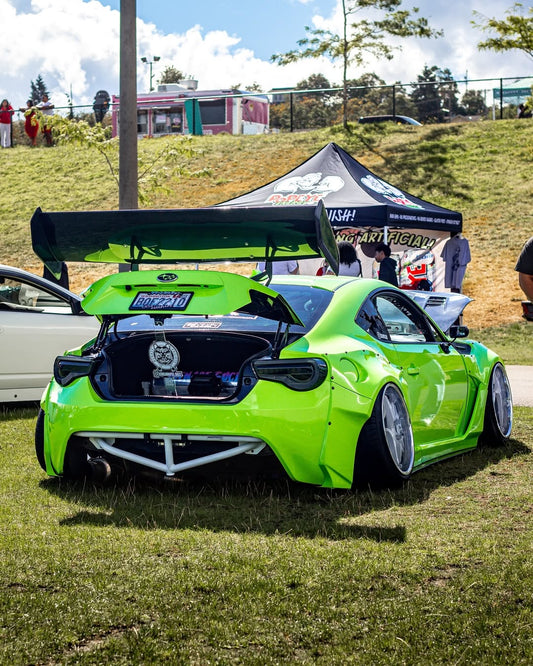 Toyota GT86 86 TRD GT SE Base ZN6 2017 2018 2019 2020 & Scion FR-S FRS ZN6 2013 2014 2015 2016 & BRZ TS Limited Premium ZN6 2013 2014 2015 2016 2017 2018 2019 2020 with Aftermarket Parts - Swan Neck Hammer GT Wing Carbon Fiber / FRP from Robot Craftsman