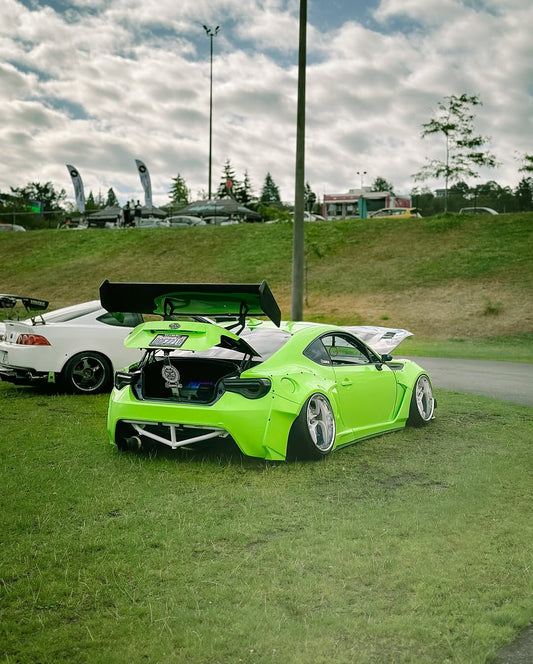 Toyota GT86 86 TRD GT SE Base ZN6 2017 2018 2019 2020 & Scion FR-S FRS ZN6 2013 2014 2015 2016 & BRZ TS Limited Premium ZN6 2013 2014 2015 2016 2017 2018 2019 2020 with Aftermarket Parts - Swan Neck Hammer GT Wing Carbon Fiber / FRP from Robot Craftsman