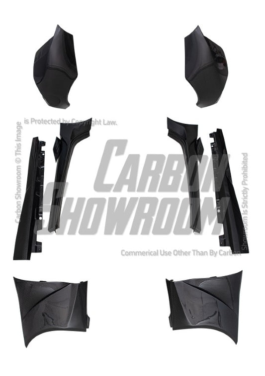 Toyota Supra MK5 A90 A91 3.0 2.0 2020 2021 2022 2023 2024 with Aftermarket Parts - Hyperion Widebody Fender Flares Wheel Arches & Side Skirts Package Carbon Fiber / FRP from Robot Craftsman