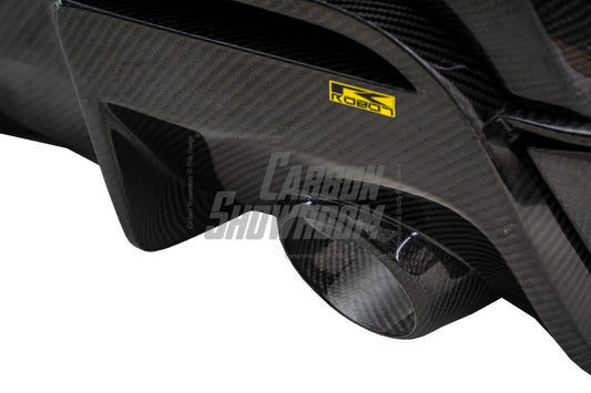 Toyota Supra MK5 A90 A91 3.0 2.0 2020 2021 2022 2023 2024 with Aftermarket Parts - Hyperion Widebody Rear Bumper & Diffuser Carbon Fiber / FRP from Robot Craftsman
