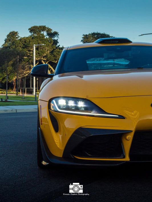 Toyota Supra MK5 A90 A91 3.0 2.0 2020 2021 2022 2023 2024 with Aftermarket Parts - Hyperion Roof Scoop Carbon Fiber / FRP from Robot Craftsman