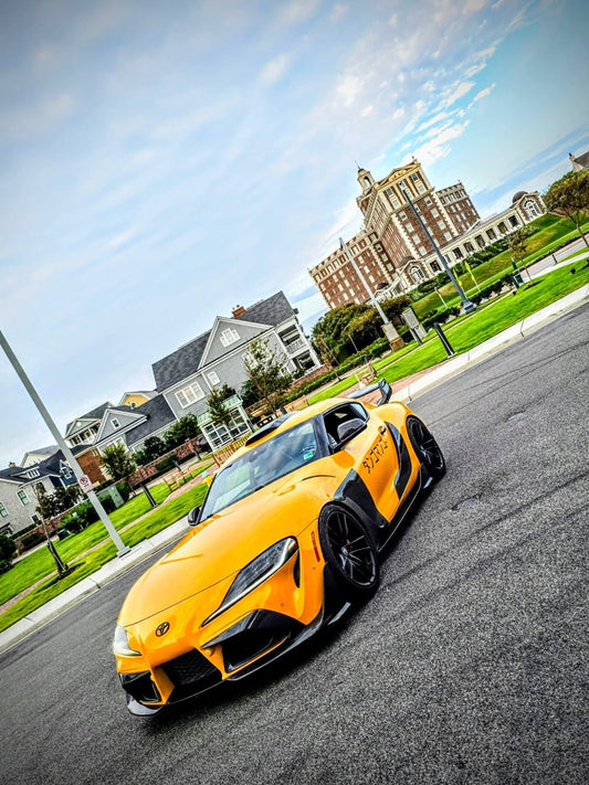 Toyota Supra MK5 A90 A91 3.0 2.0 2020 2021 2022 2023 2024 with Aftermarket Parts - Hyperion Roof Scoop Carbon Fiber / FRP from Robot Craftsman