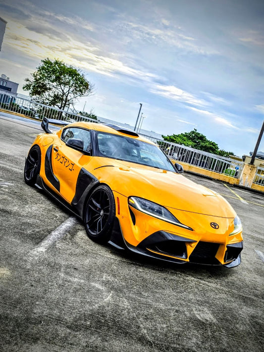 Toyota Supra MK5 A90 A91 3.0 2.0 2020 2021 2022 2023 2024 with Aftermarket Parts - Hyperion Roof Scoop Carbon Fiber / FRP from Robot Craftsman