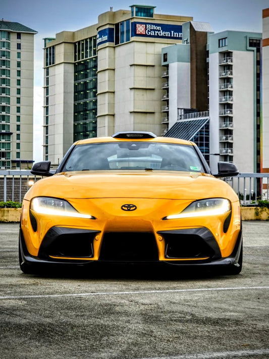 Toyota Supra MK5 A90 A91 3.0 2.0 2020 2021 2022 2023 2024 with Aftermarket Parts - Hyperion Roof Scoop Carbon Fiber / FRP from Robot Craftsman