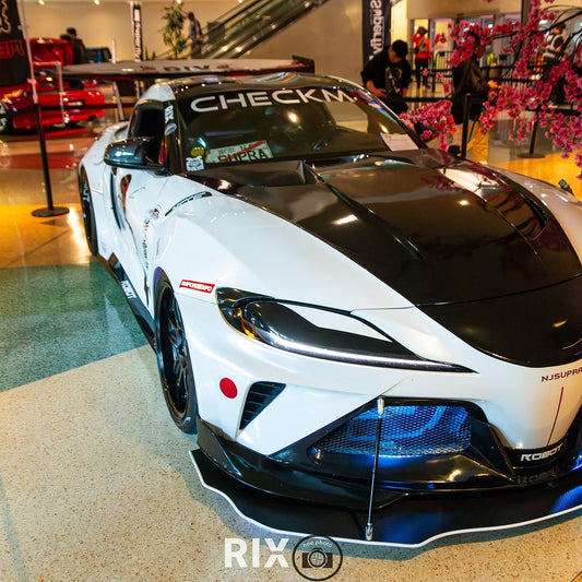 Upgrade Your Toyota Supra MK5 A90 A91 3.0 2.0 2020 2021 2022 2023 2024 with Aftermarket Parts - Hyperion Widebody Front Bumper & Lip Carbon Fiber / FRP from Robot Craftsman