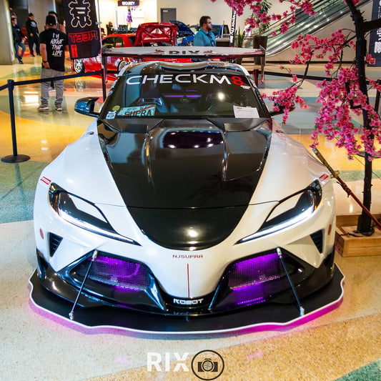 Upgrade Your Toyota Supra MK5 A90 A91 3.0 2.0 2020 2021 2022 2023 2024 with Aftermarket Parts - Hyperion Widebody Front Bumper & Lip Carbon Fiber / FRP from Robot Craftsman