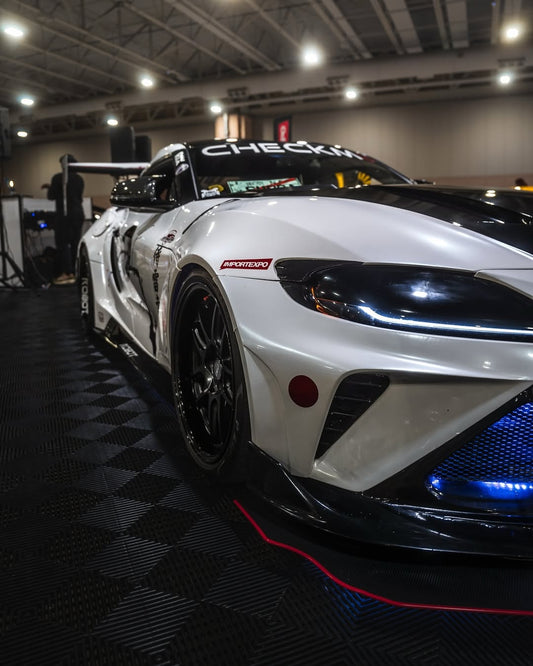 Upgrade Your Toyota Supra MK5 A90 A91 3.0 2.0 2020 2021 2022 2023 2024 with Aftermarket Parts - Hyperion Widebody Front Bumper & Lip Carbon Fiber / FRP from Robot Craftsman