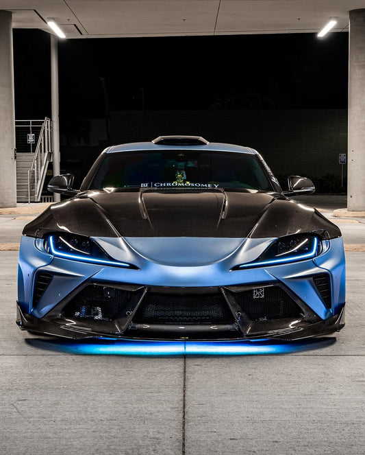 Toyota Supra MK5 A90 A91 3.0 2.0 2020 2021 2022 2023 2024 with Aftermarket Parts - Hyperion Widebody Hood Bonnet Carbon Fiber / FRP from Robot Craftsman
