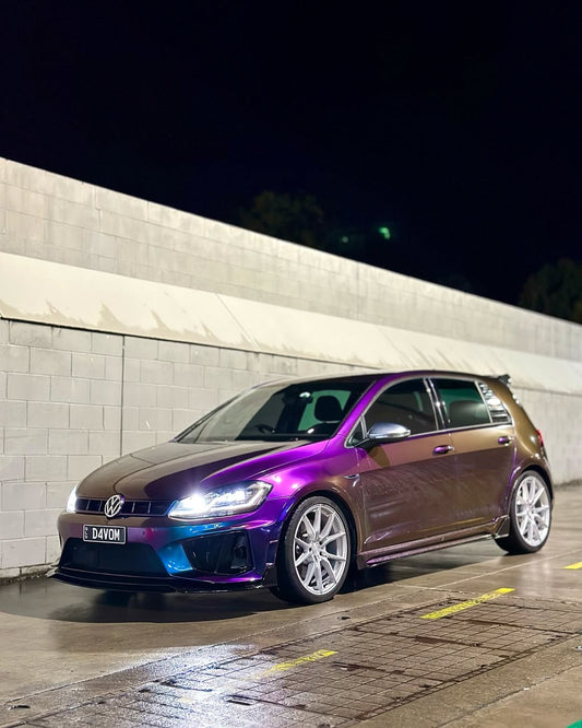 Volkswagen Golf R GTI Base MK7 MK7.5 2015 2016 2017 2018 2019 2020 2021 with Aftermarket Parts - Side Skirts & Side Skirts Extensions Carbon Fiber / FRP from Robot Craftsman