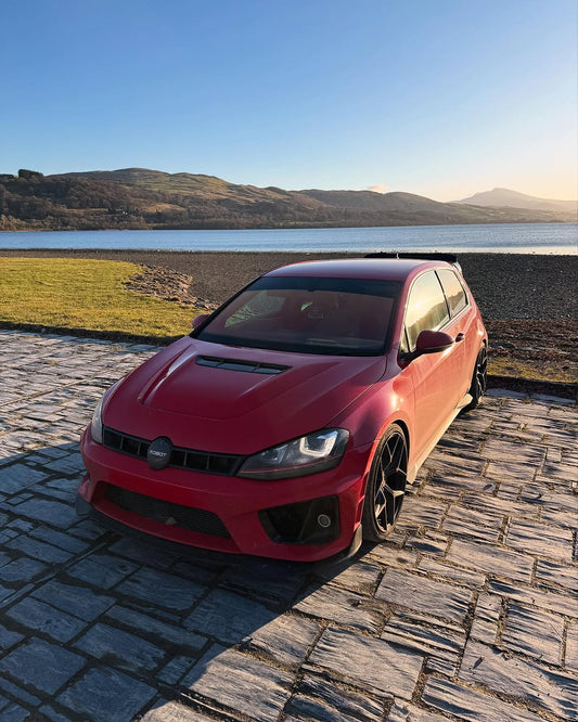 Volkswagen Golf R GTI Base MK7 MK7.5 2015 2016 2017 2018 2019 2020 2021 with Aftermarket Parts - Hood Bonnet Carbon Fiber / FRP from Robot Craftsman