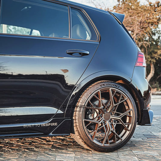 Volkswagen Golf R GTI Base MK7 MK7.5 2015 2016 2017 2018 2019 2020 2021 with Aftermarket Parts - Side Skirts & Side Skirts Extensions Carbon Fiber / FRP from Robot Craftsman